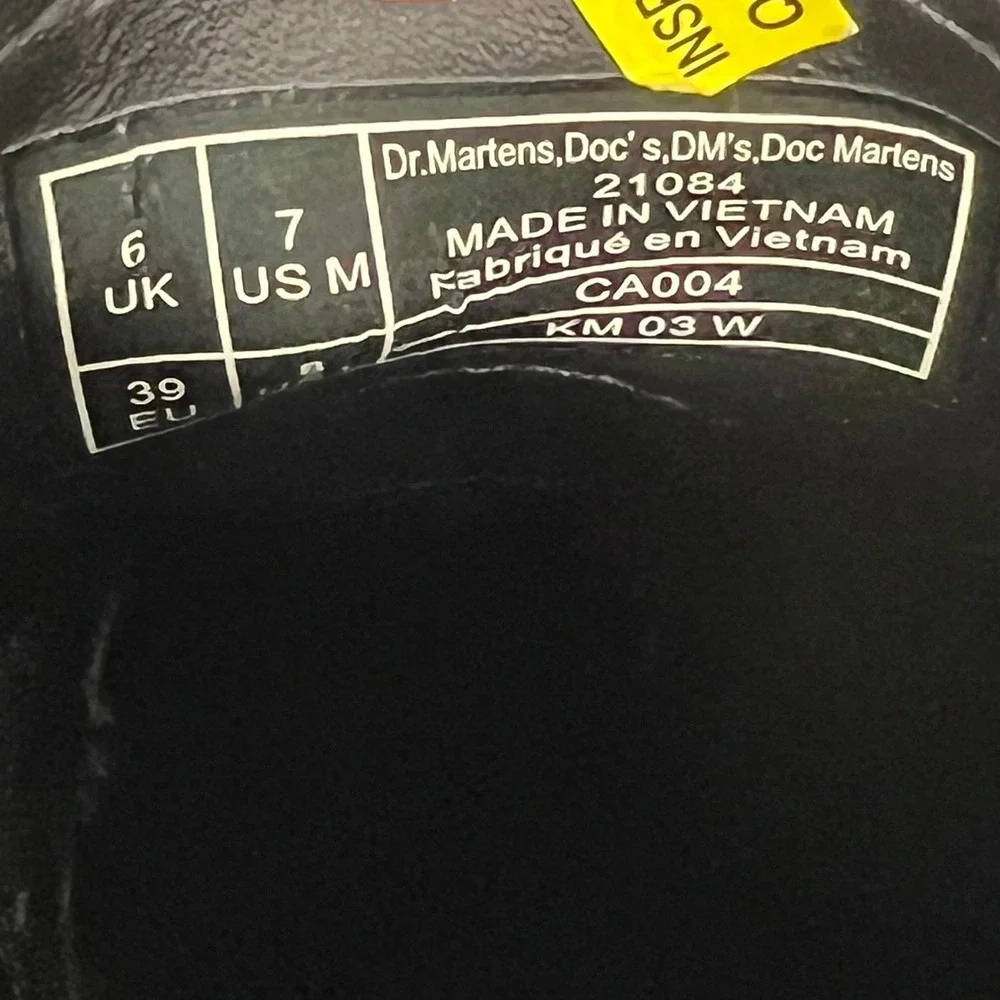 Dr. Martens 8053 Quad Platform Black Leather 5-Eye Oxford Shoes Mens 7 Womens 8